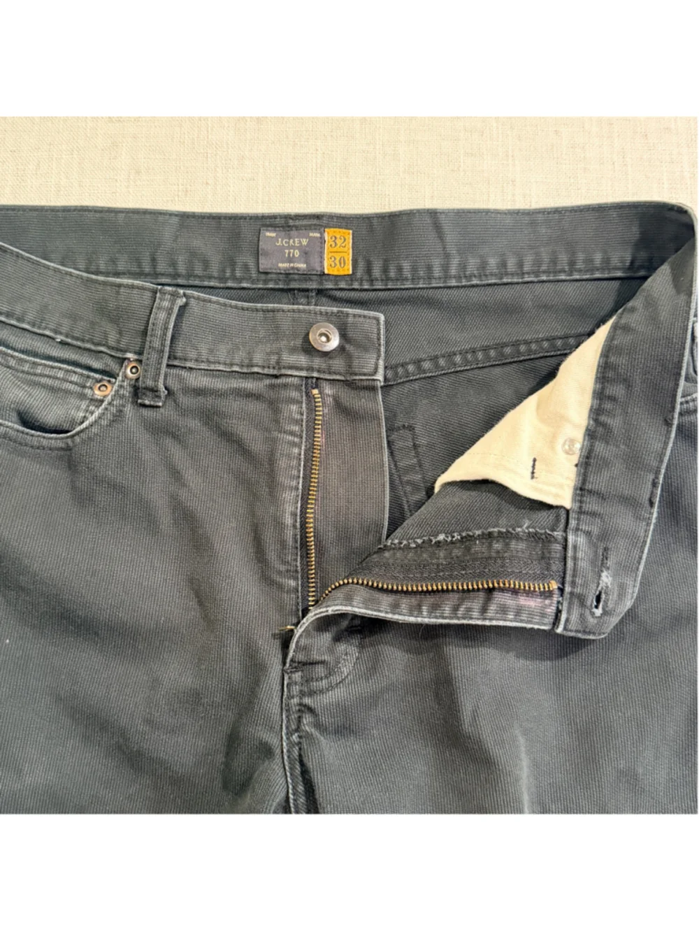 J.Crew Men’s 770 Straight Fit Jeans 32x30 Black Charcoal 100% Cotton